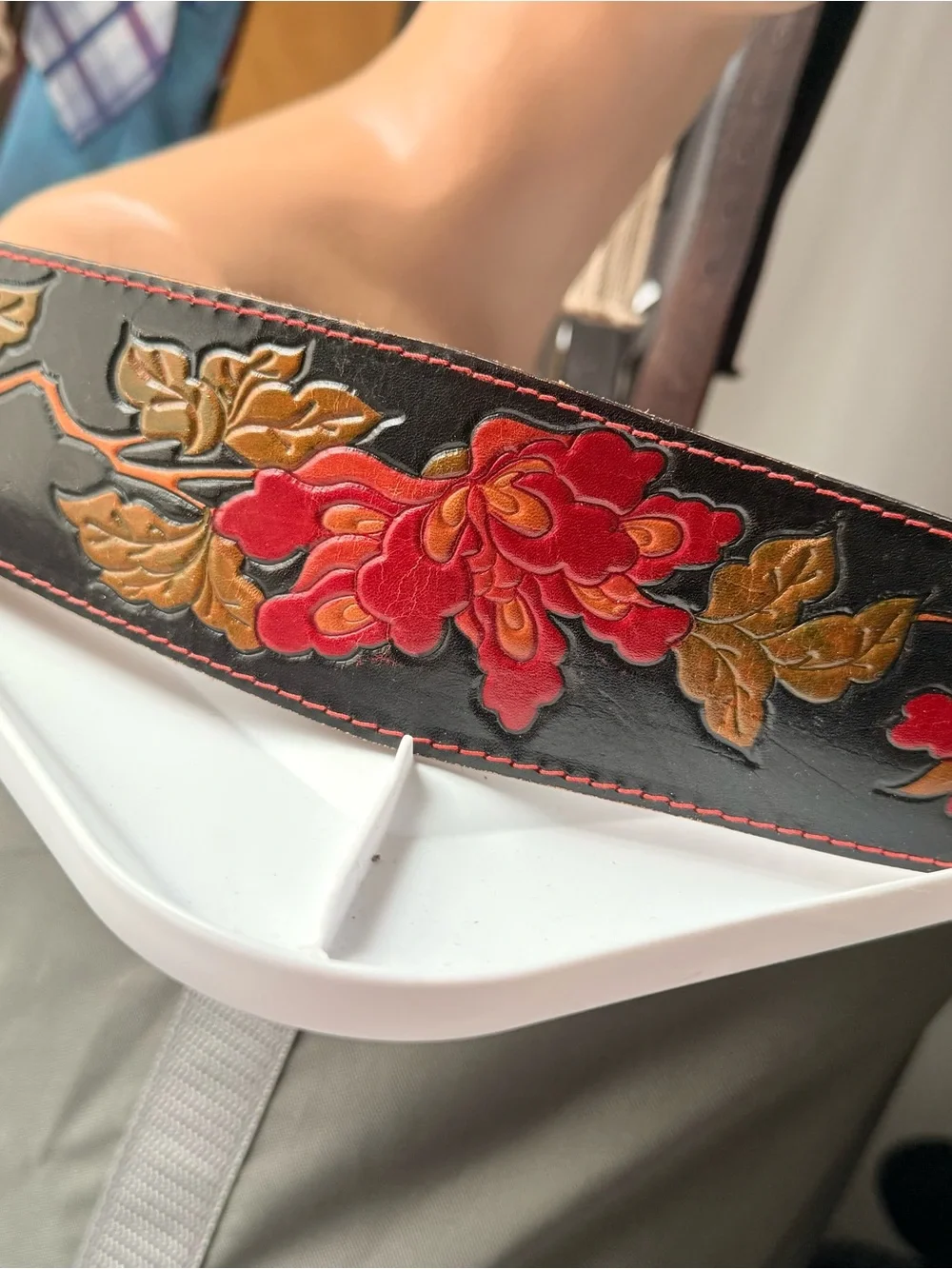 Vintage Hand Tooled Graduating Leather Belt (Cordoba-Spain)